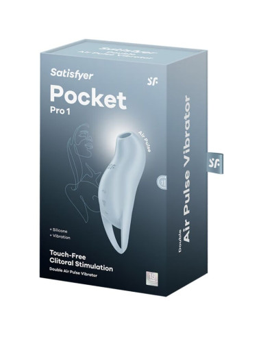SATISFYER - POCKET PRO 1 KLITORIO STIMULIATORIUS ŠVIESIAI MĖLYNAS