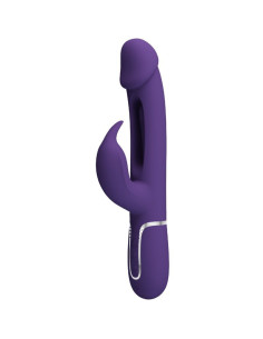 PRETTY LOVE - KAMPAS RABBIT 3 IN 1 MULTIFUNCTION VIBRATOR WITH TONGUE VIOLET 2