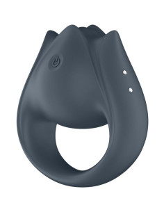 SATISFYER - IDEALI PORA 2 MULTIVIBRATORIUS 2 IN 1 PENIO ŽIEDO IR PIRŠTO STIMULIATORIUS PILKAS 2