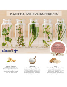 500 KOSMETIKOS PRIEMONIŲ – SIZEGAIN PLUS TABLETĖS VARPOS DIDINIMUI 2