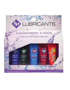 ID JUICY LUBE - ASSORTED 5X LUBRICANT TUBE PACK 12 ML