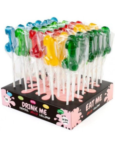 SECRETPLAY - DISPLAY ASSORTMENT PENIS LOLLIPOPS WITH ALCOHOL 40 UNITS