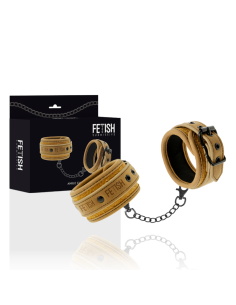 FETISH SUBMISSIVE ORIGEN - VEGAN LEATHER ANKLE CUFFS WITH NEOPRENE LINING 2