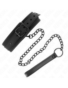 KINK - NEOPRENE BONDAGE COLLAR MODEL 1 WITH BELT 78 CM ADJUSTABLE 37.5 X 49.5 CM 2