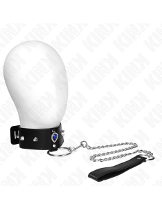 KINK - NECKLACE 65 CM WITH STRAP WITH BLUE DIAMONDS ADJUSTABLE 36-43 CM X 5 CM