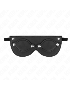KINK - LEATHERETTE MASK WITH DETACHABLE EYE COVERS 22 x 9 CM 2