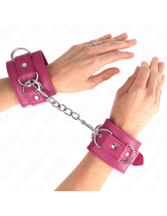 KINK - 3 D-RING WRIST RESTRAINTS ADJUSTABLE PINK 17.5-25 CM X 6 CM
