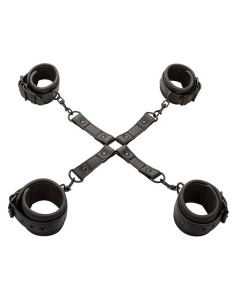 CALEXOTICS - NOCTURNAL HOG TIE CONNECTOR CUERO AJUSTABLE BLACK