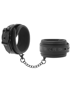 FETISH SUBMISSIVE - VEGAN LEATHER HANDCUFFS WITH NOPRENE LINING