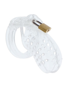 HIDDEN DESIRE - EXTREME CHASTITY COCK CAGE ACRYLIC ADJUSTABLE CLEAR