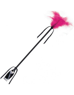 SECRETPLAY - BLACK AND FUCHSIA WHIP and FEATHER