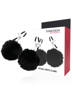 DARKNESS - NIPPLE CLAMPS WITH POM POMS 1