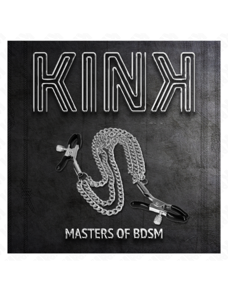 KINK - SPENELIŲ SPAUSTUKAI SU 3 GRANDINĖMIS SIDABRINĖS 20-23-28 CM