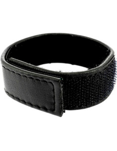LEATHER BODY - ADJUSTABLE LEATHER STRAP WITH VELCRO FOR PENIS BLACK