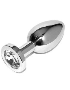 METAL HARD - ANAL PLUG DIAMOND TRANSPARENT SMALL 5.71CM 2