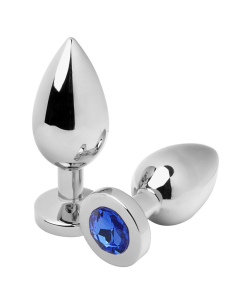 METAL HARD - ANAL PLUG DIAMOND BLUE MEDIUM 7.62CM