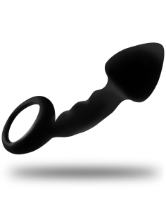 OHMAMA - RIBBED ANAL PLUG WITH RING