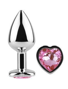 SECRETPLAY - METAL BUTT PLUG FUCHSIA HEART SMALL SIZE 7 CM