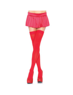 LEG AVENUE - NYLON THIGH HIGHS RED