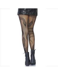 LEG AVENUE - STOCKINGS NET SNAKES BLACK 2
