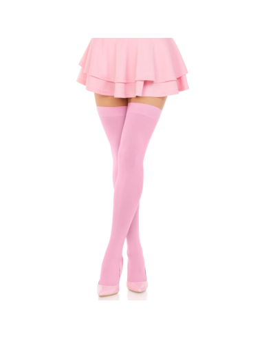LEG AVENUE - NYLON THIGH HIGHS PINK