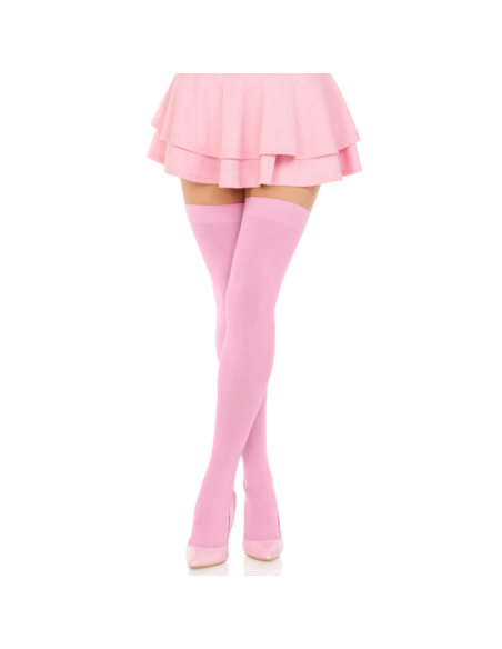 LEG AVENUE - NYLON THIGH HIGHS PINK
