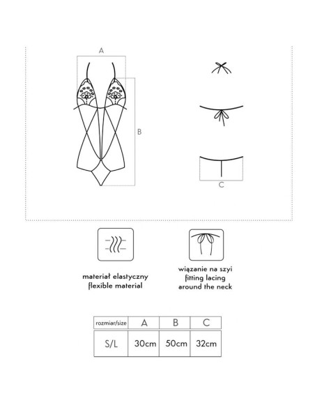 LIVCO CORSETTI FASHION - LUISINA LC 20217 BLACK BODY ONE SIZE