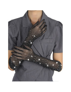 SUBBLIME - 957469SHINE TRANSPARENT GLOVES BLACK S-M 2