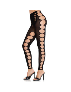 LEG AVENUE - STRAPLESS SEAMLESS OPAQUE STOCKINGS BLACK 2