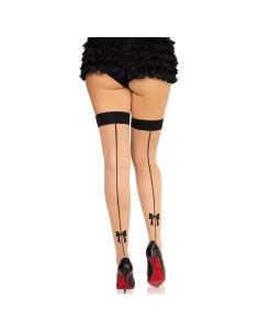 LEG AVENUE - 1963 SPANDEX BACKSEAM STOCKINGS BLACK - ONE SIZE