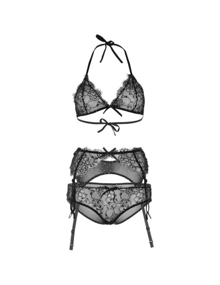 LEG AVENUE - SHINNY THREE PIECES SET M