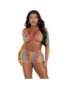 LEG AVENUE - THREE PIECE SET MULTICOLOR