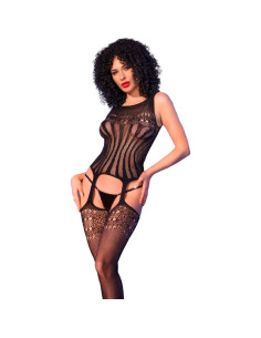 CHILIROSE - CR 4855 BODYSTOCKING BLACK S-L