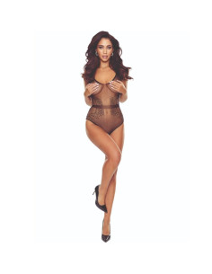 PASSION - BS115 BLACK GRID BODYSTOCKING