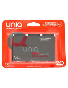 UNIQ - FREE LATEX FREE CONDOMS WITH PROTECTIVE RING 3 UNITS
