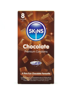 SKINS - CHOCOLATE PREMIUM CONDOMS PACK 8