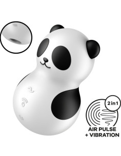 SATISFYER - KIŠENINIS PANDA STIMULIATORIUS IR VIBRATORIUS JUODA IR BALTA SPALVA 2