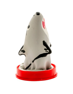 CONDOMERIE - HANDPAINTED NOVELTY CONDOMS SHARK MODEL 1 2