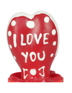 CONDOMERIE - HANDPAINTED NOVELTY CONDOMS HEART - I LOVE YOU MODEL 1 2