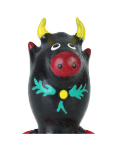 CONDOMERIE - HANDPAINTED NOVELTY CONDOMS BULL BLACK MODEL 1