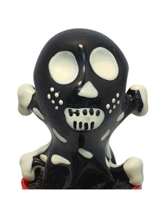 CONDOMERIE - HANDPAINTED NOVELTY CONDOMS SKULL BLACK MODEL 2