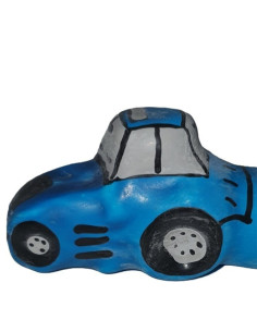 CONDOMERIE - HANDPAINTED NOVELTY CONDOMS TRACTOR BLUE XL