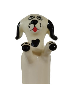 CONDOMERIE - HANDPAINTED NOVELTY CONDOMS HAPPY WHITE DOG XL