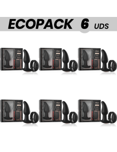 ECOPACK 6 UNITS - ANBIGUO WATCHME REMOTE CONTROL ANAL PLUG VIBRATOR WITH ROTATION OF AMADEUS PEARLS