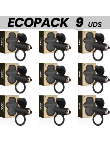 ECOPACK 9 VIENETAI - WOMANVIBE ZEUS SILIKONINIS VIBRUOJAMAS ŽIEDAS