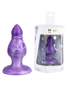 SILEXD - QUEEN ANAL PLUG FANTASY SKYSTAS SILIKONAS TERMOAKTYVUS VIOLETINIS 9,2 CM 2