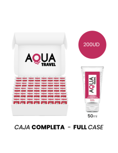 MOQ 200 - AQUA TRAVEL WILD RASPBERRY FLAVOUR WATERBASED LUBRICANT - 50 ML