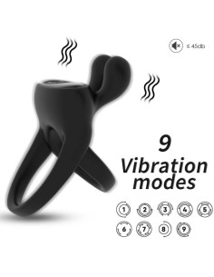 ARMONY - RING VIBRATOR RABBIT BLACK