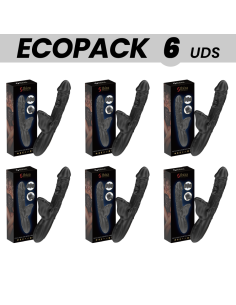 ECOPACKS 6 UNITS - IBIZA VIBRATOR AND CLITORIS STIMULATOR WITH BITING AND ROTATION EFFECT