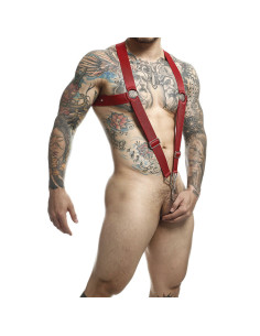 MOB - DNGEON CROSS BACK HARNESS RED ONE SIZE 2